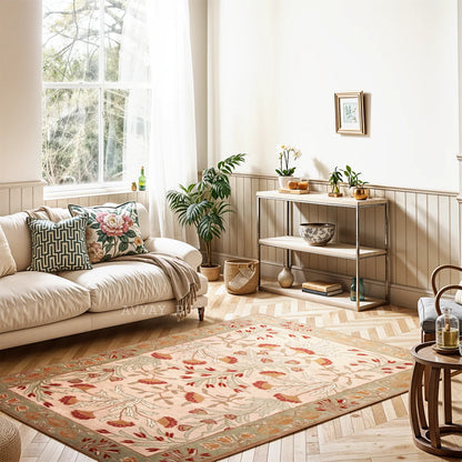 Handmade Adeline Tulip Wool Area Rug | Avyay Rugs