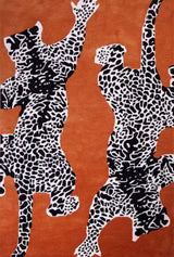 Climbing Jaguar Modern Handmade Wool Area Rug | Avyay Rugs