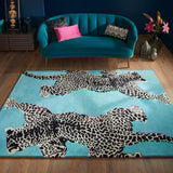Climbing Jaguar Modern Handmade Wool Area Rug | Avyay Rugs