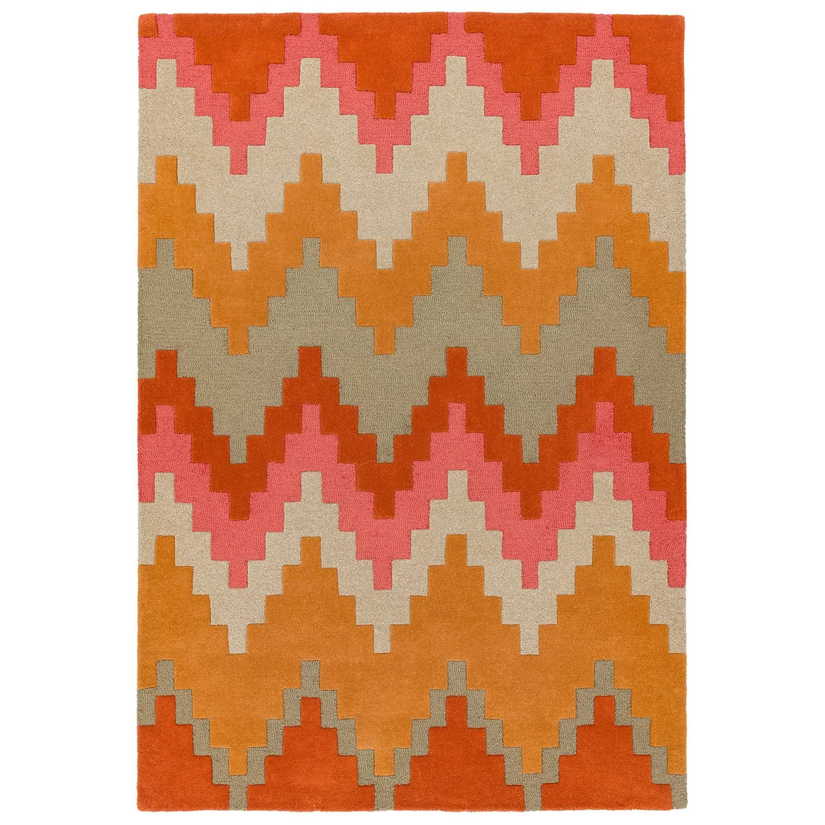 Hand Tufted Wool Area Rug – Modern Geometric Abstract Design