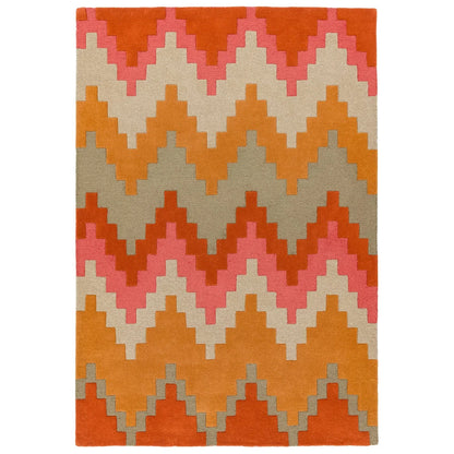Hand Tufted Wool Area Rug – Modern Geometric Abstract Design