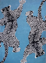 Climbing Jaguar Modern Handmade Wool Area Rug | Avyay Rugs