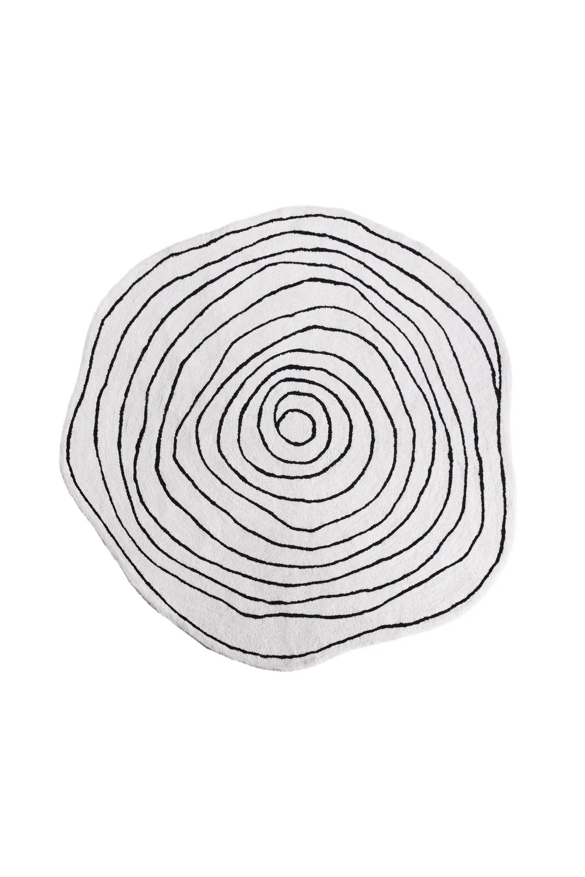 Handmade round wool area rug